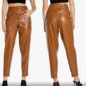 Juicy Couture size 30 cognac brown faux vegan leather rodeo pants